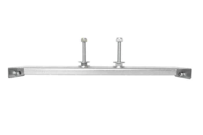 Support pour le montage de roue de secours sur le timon d'une remorque UNITRAILER