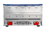 Remorque sur ressorts 264x150 UNITRAILER GARDEN 265/R KIPP avec côtés BIS, châssis H-0 et bâche bleue