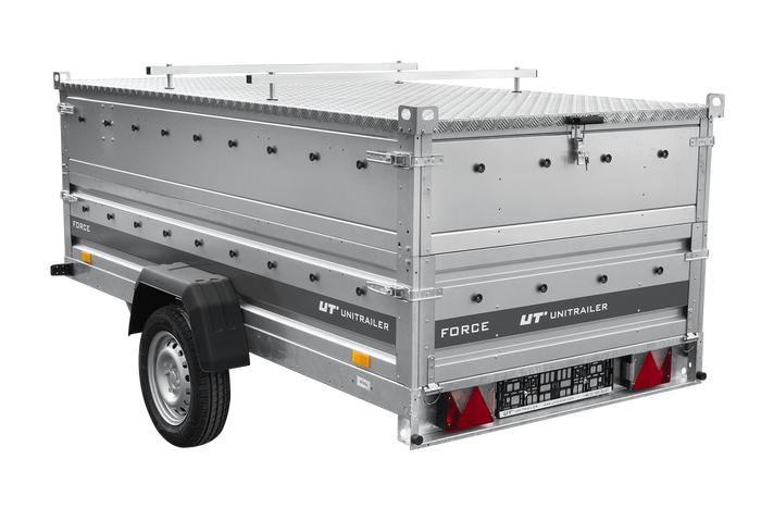 Remorque à un essieu 264x125 UNITRAILER FORCE 264 KIPP avec côtés BIS et bâche en aluminium
