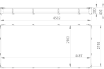 Côtés OUTLET BIS en aluminium H-300 pour remorques CARPLATFORM 4521 et UNIPLAT 450