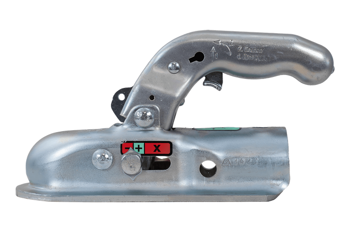 Attelage à boule KNOTT K20-B pour remorque de 2 000 kg avec timon tubulaire de 45 mm, en fonte