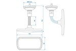 Rétroviseur panoramique ProPlus 750641 avec support et ventouse 55 x 115 mm