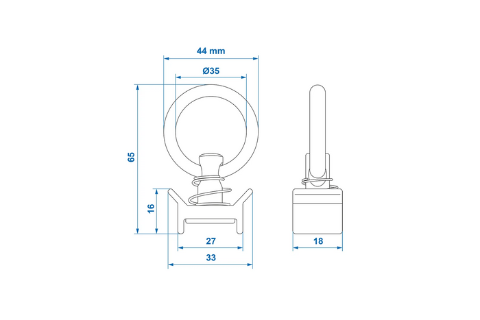 Système d'arrimage de fret à rail unique ProPlus 342164 pour rails de fret aérien