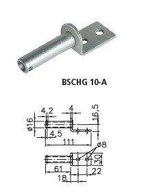 Charnière latérale avec poignée WINTERHOFF BSCH 10-17-270+BSCHG 10-17-A montage latéral de remorque complet