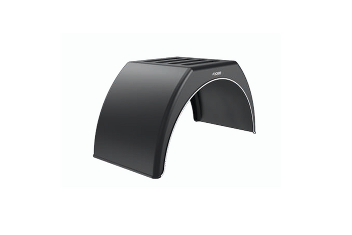 Garde-boue de remorque 15-17,5" DOMAR DK3112, passage de roue plat 950/280 mm avec garniture blanche