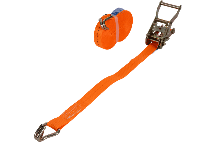 Courroie de transport orange UNITRAIER 10 m/25 mm/1 t avec tendeur