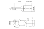 Anneau d'attelage de remorque à œil KNOTT KK6220S pour remorque de 3500 kg avec timon tubulaire de 60 mm