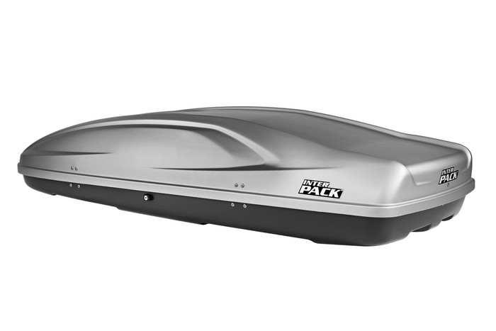 Coffre de toit Inter Pack Stella 480 en kevlar argenté (flexi fit G2)