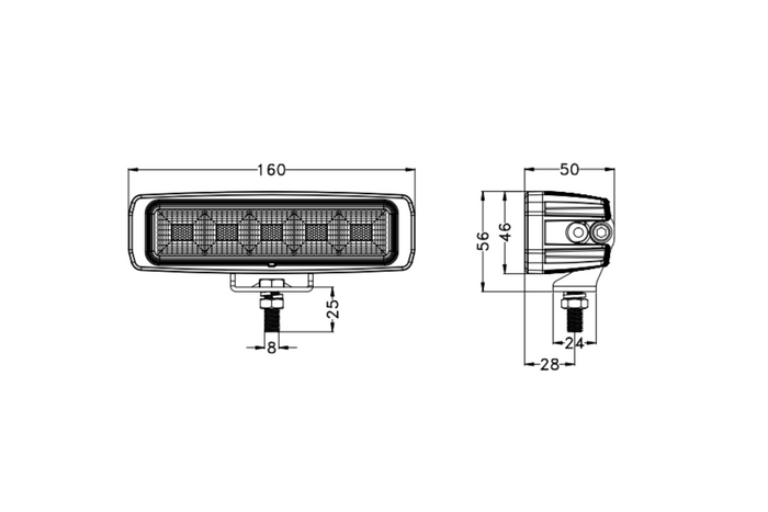 Lampe de travail , réflecteur LED TT TECHNOLOGY NOIR TT.13445, 45 LED, 3120 lm