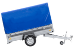 Remorque sur ressorts 230x125 UNITRAILER FORCE 230/R KIPP avec châssis H-1100 et bâche bleue