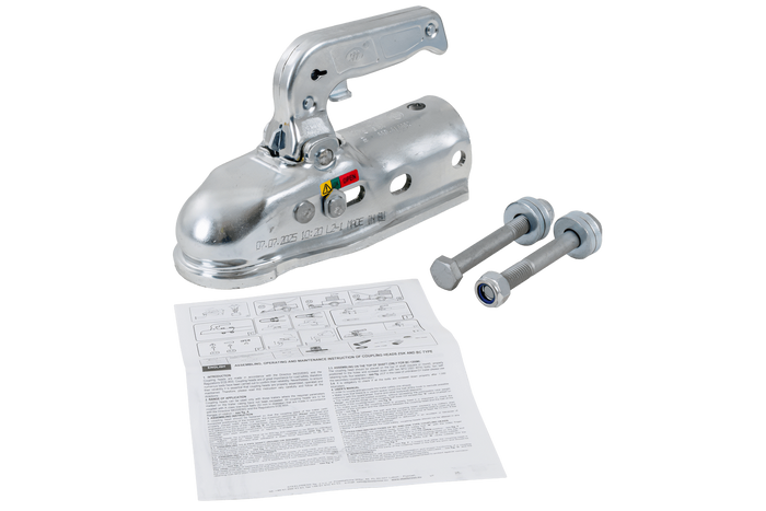 Attelage à boule STEELPRESS BC-3000.1D-00-00+Z3 pour remorque de 3000 kg avec timon tubulaire de 35 à 50 mm