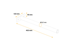 Tube droit pour le montage du garde-boue DOMAR D51100, diamètre du support 33 mm, longueur 450 mm
