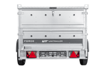Remorque à un essieu sur ressorts 230x125 UNITRAILER FORCE 230/R KIPP avec côtés BIS et couvercle en aluminium