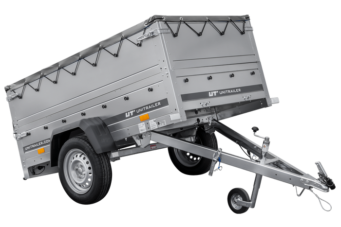 Remorque neuve 200x106 avec bâche plate, rehausses de ridelles et roue jockey - Garden Trailer 200 KIPP