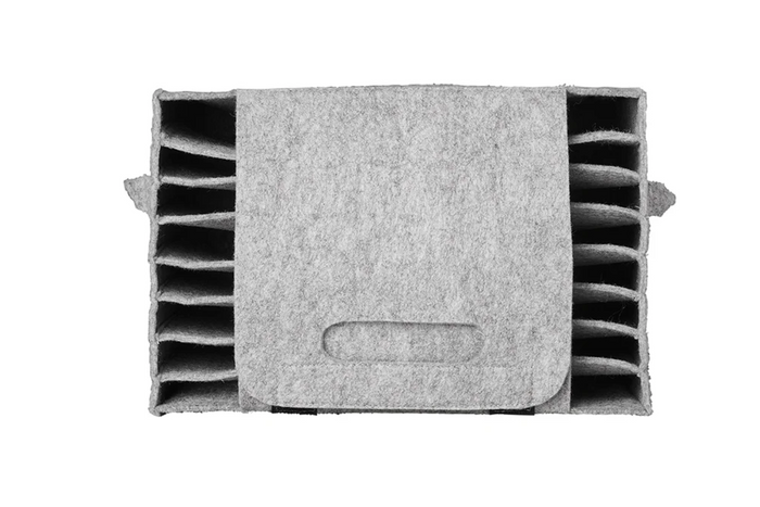 Organisateur pour assiettes ProPlus 761475V01 pour camping-car, en feutre, pour 10 plaques.