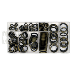 Lot de 150 rondelles en métal et caoutchouc YATO YT-068582, tailles assorties.