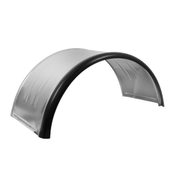 Garde-boue double pour remorque 15-16" DOMAR DK7115, passage de roue 880/400 mm, métal avec bord en caoutchouc