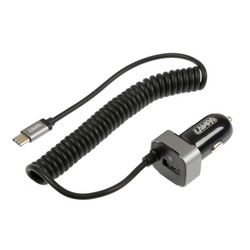Chargeur de voiture LAMPA USB Type-C, prise allume-cigare 12/24 V