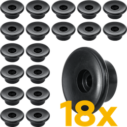 Rouleaux latéraux TULPLAST pour remorque, pour la fixation de bâches, filets et toiles, lot de 18