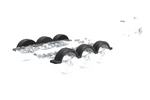 Garde-boue pour remorque de bateau 13" DOMAR D20422C, passage de roue 715/240 mm