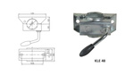 Roue jockey avec collier WINTERHOFF ST48-200VB+KLE48, 150 kg, 48 mm, 505-725 mm