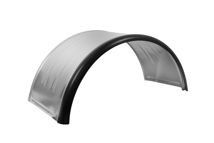 Garde-boue double pour remorque 15-16" DOMAR DK7115, passage de roue 880/400 mm, métal avec bord en caoutchouc