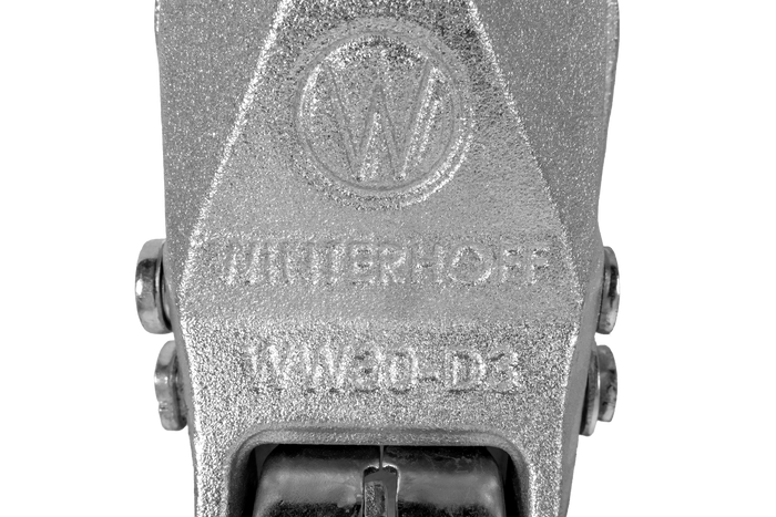 Attelage à boule WINTERHOFF WW 30-D3-K1212 pour remorque de 3000 kg avec timon tubulaire de 50 à 51 mm, en fonte