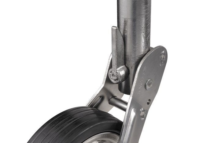 Roue jockey renforcée KNOTT ATK60 avec poignée 350 kg 60 mm 785-1020 mm