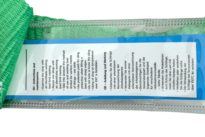 Sangle, élingue de levage HEFFA 5 m/60 mm/2 t avec boucles