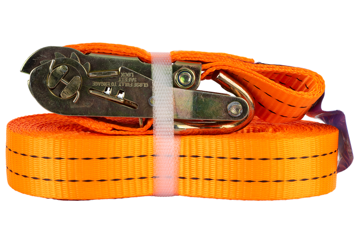 Sangle d'arrimage orange UNITRAILER 10 m/35 mm/2 t avec tendeur