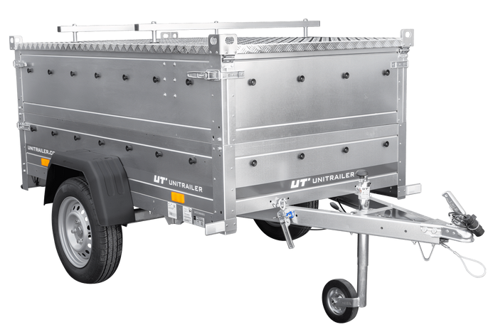 Remorque légère 200x106 UNITRAILER GARDEN 200 KIPP avec côtés BIS et cqpot en aluminium