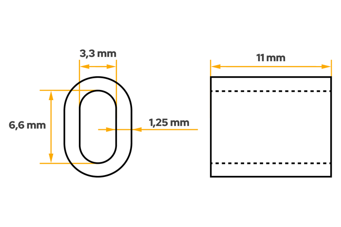  Manchon à sertir aluminium pour câble DROMET ZLA.3,  de 3 mm