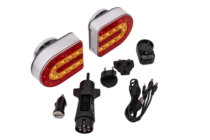 Feux arrière LED SPAREX CONNIX S.130977, 4 fonctions gauche + droit, sans fil, magnétiques