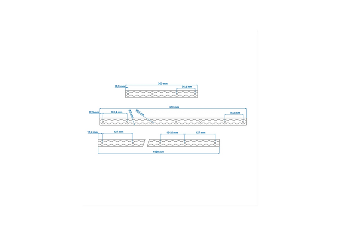 Rail de chargement airline ProPlus 342176, rail de chargement en aluminium, 100 cm 