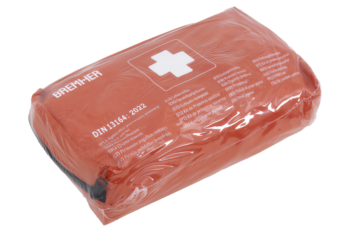 Kit premier secours HERMON : trousse de premiers secours, extincteur, triangle, gilet