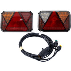 Feux arrière LED FRISTOM FT-270 + faisceau MANTES 4 m 7 broches