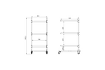 Support pour coffre de toit INTER PACK, support pour 3 coffres, 1892,5 mm, 818 mm
