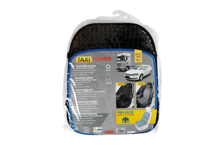 Coussin, tapis de siège respirant LAMPA Taxi Driver, tapis de siège auto noir