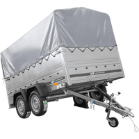 Remorque légère 264x150 UNITRAILER GARDEN 265/2 KIPP avec côtés BIS, châssis H-800 et bâche grise