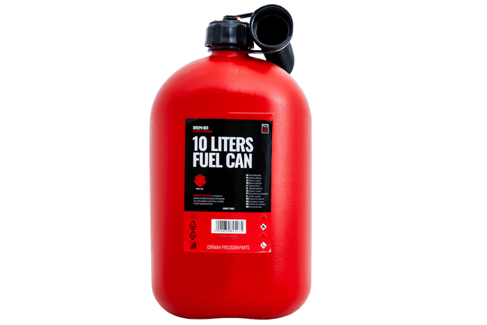 Bidon plastique HERMON 10L avec entonnoir, rouge