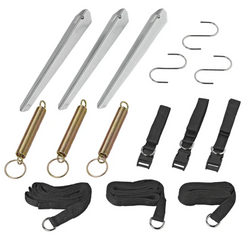 Ensemble de trois sangles anti-tempête ProPlus 361724 pour auvents et abris de camping de 3 x 5 m