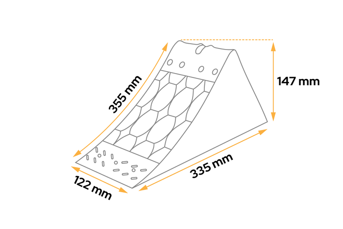 Cale de roue E36 avec support de montage LOKHEN h : 147 mm