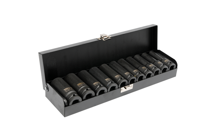 Douilles impact longues YATO YT-1054, douilles 1/2", 11 pièces.