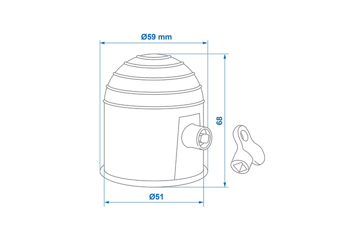 Cache-boule d'attelage ProPlus 344162 noir avec verrou