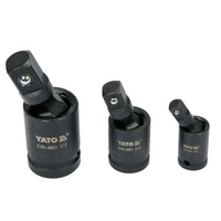 Kit rallonges, douilles à choc YATO YT-10643,  1/4", 3/8", 1/2", 3 pièces.