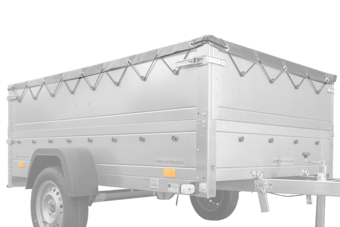 Châssis plat H-0 avec bâche pour remorque UNITRAILER GARDEN TRAILER 230 KIPP