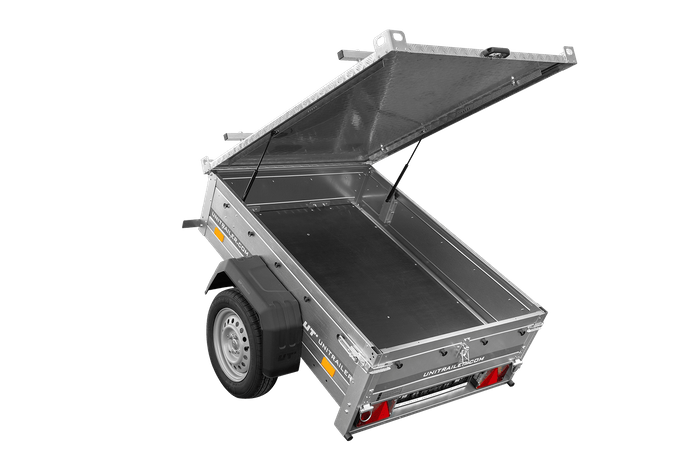 Remorque à un essieu 150x106 UNITRAILER GARDEN 150 KIPP avec bâche en aluminium