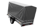 Remorque porte-voitures 264x125 UNITRAILER FORCE 264 KIPP avec châssis H-1100 et bâche grise
