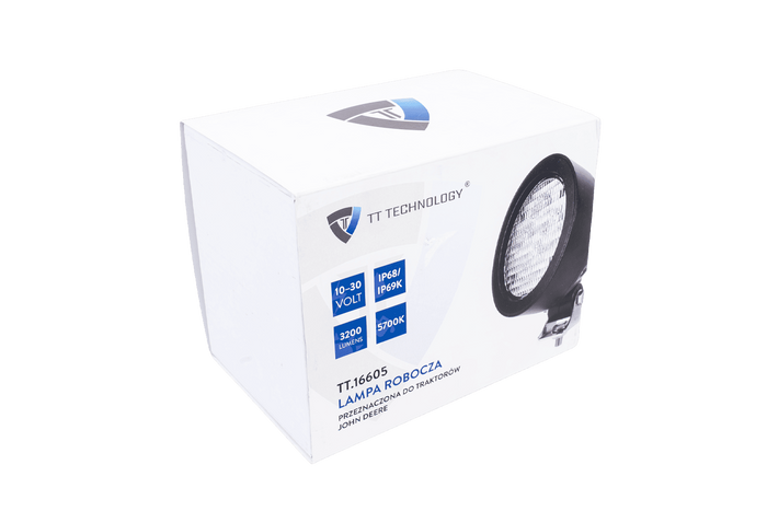 Feu de travail LED réflecteur TT Technology TT.16605, 4xLED 3200lm noire pour John Deere