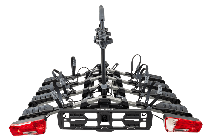 Porte-vélos Inter Pack New Spider 4 pour 4 vélos, compatible avec les barres de remorquage